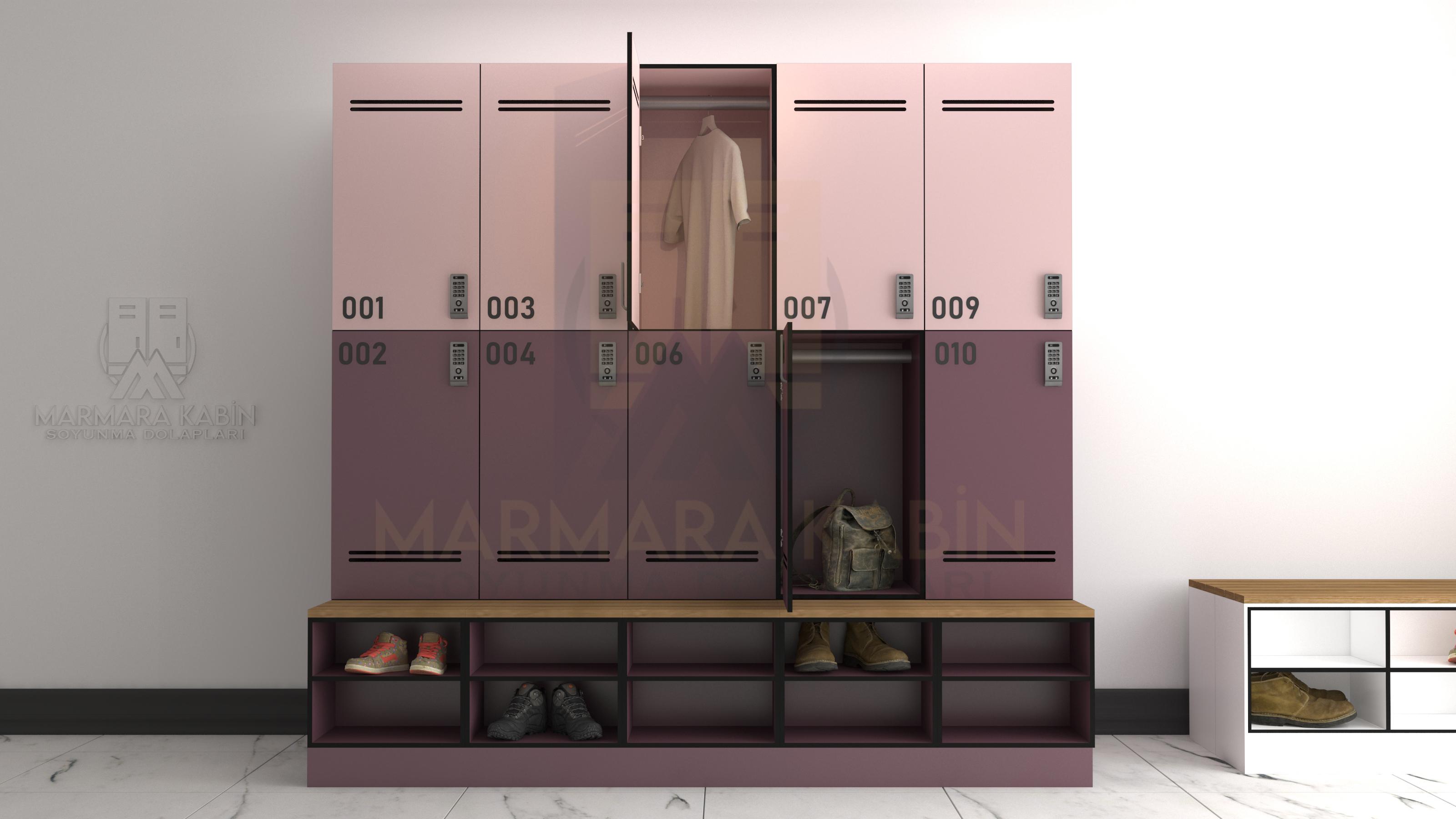  2 KAPAK OTURMA BANKLI DOLAPLAR